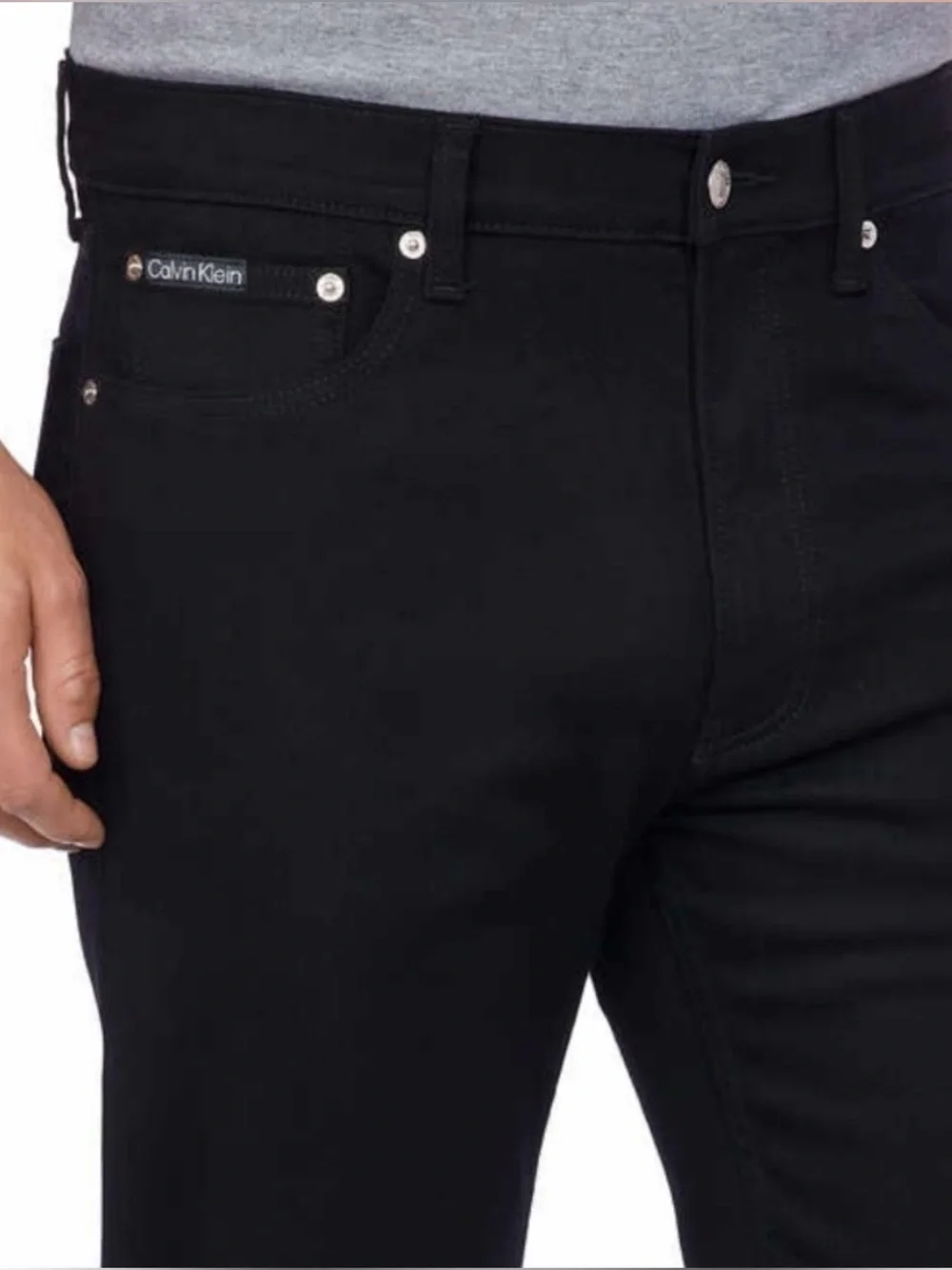 Calvin Klein Jeans Slim Straight Fit Black Jeans NWT Men’s 38x32